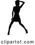 Vector Illustration of Silhouetted Female Dancer in Heels by AtStockIllustration