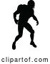 Vector Illustration of Silhouetted Football Player by AtStockIllustration