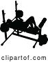 Vector Illustration of Silhouetted Lady Working out on a Bench Press by AtStockIllustration