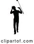 Vector Illustration of Silhouetted Male Golfer by AtStockIllustration