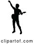 Vector Illustration of Silhouetted Male Guitarist by AtStockIllustration