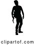 Vector Illustration of Silhouetted Male Guitarist by AtStockIllustration