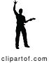 Vector Illustration of Silhouetted Male Guitarist by AtStockIllustration