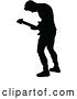 Vector Illustration of Silhouetted Male Guitarist by AtStockIllustration