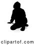Vector Illustration of Silhouetted Teen in a Hoodie, with a Reflection or Shadow, on a White Background by AtStockIllustration