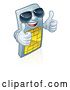 Vector Illustration of Sim Card Cool Shades Thumbs up Mascot by AtStockIllustration