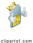 Vector Illustration of Sim Card Mobile Phone King Mascot by AtStockIllustration
