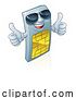 Vector Illustration of Sim Card Thumbs up Cool Shades Mascot by AtStockIllustration