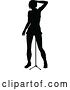 Vector Illustration of Singer Pop Country or Rock Star Silhouette Lady by AtStockIllustration