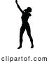 Vector Illustration of Singer Pop Country or Rock Star Silhouette Lady by AtStockIllustration