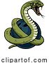Vector Illustration of Snake Bowling Ball Animal Sports Team Mascot by AtStockIllustration