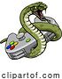 Vector Illustration of Snake Gamer Video Game Animal Sports Team Mascot by AtStockIllustration