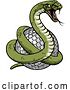 Vector Illustration of Snake Golf Ball Animal Sports Team Mascot by AtStockIllustration