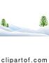 Vector Illustration of Snow Winter Christmas Landscape Scene by AtStockIllustration