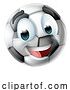 Vector Illustration of Soccer Ball Emoticon Face Emoji Icon by AtStockIllustration