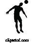 Vector Illustration of Soccer Football Player Silhouette by AtStockIllustration