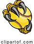 Vector Illustration of Softball Ball Eagle Claw Monster Hand by AtStockIllustration