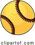 Vector Illustration of Softball Ball Sports Icon Illustration by AtStockIllustration