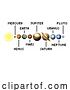 Vector Illustration of Solar System Planets 8 Bit Video Game Pixel Art by AtStockIllustration