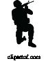 Vector Illustration of Soldier High Quality Silhouette by AtStockIllustration