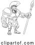 Vector Illustration of Spartan Gladiator Trojan Warrior Soldier by AtStockIllustration