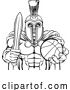 Vector Illustration of Spartan Trojan Basketball Sports Mascot by AtStockIllustration