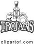 Vector Illustration of Spartan Trojan Tennis Sports Mascot by AtStockIllustration