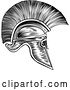 Vector Illustration of Spartan Trojan Warrior Roman Gladiator Helmet by AtStockIllustration