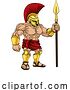 Vector Illustration of Spartan Warrior Roman Gladiator or Trojan by AtStockIllustration