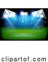 Vector Illustration of Sports Pitch Field Stadium Night Spot Lights by AtStockIllustration