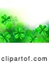 Vector Illustration of St Patricks Day Background with Green Shamrocks and Text Space by AtStockIllustration