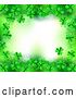 Vector Illustration of St Patricks Day Background with Green Shamrocks and Text Space by AtStockIllustration