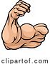 Vector Illustration of Strong Muscular Arm Bicep Muscle Icon by AtStockIllustration