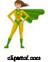 Vector Illustration of Super Hero Lady by AtStockIllustration