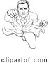 Vector Illustration of Super Hero Scientist Doctor Flying Superhero by AtStockIllustration
