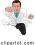 Vector Illustration of Super Hero Scientist Doctor Flying Superhero by AtStockIllustration