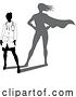 Vector Illustration of Superhero Doctor with Super Hero Shadow Silhouette by AtStockIllustration