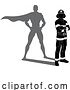 Vector Illustration of Superhero Fireman Fireman Super Hero Shadow by AtStockIllustration