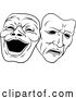 Vector Illustration of Theater or Theatre Drama Comedy and Tragedy Masks by AtStockIllustration