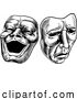 Vector Illustration of Theater or Theatre Drama Comedy and Tragedy Masks by AtStockIllustration