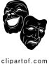 Vector Illustration of Theater or Theatre Drama Comedy and Tragedy Masks by AtStockIllustration