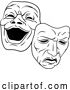 Vector Illustration of Theater or Theatre Drama Comedy and Tragedy Masks by AtStockIllustration