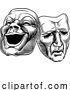 Vector Illustration of Theater or Theatre Drama Comedy and Tragedy Masks by AtStockIllustration