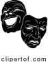 Vector Illustration of Theater or Theatre Drama Comedy and Tragedy Masks by AtStockIllustration