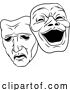 Vector Illustration of Theater or Theatre Drama Comedy and Tragedy Masks by AtStockIllustration