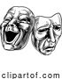 Vector Illustration of Theater or Theatre Drama Comedy and Tragedy Masks by AtStockIllustration