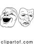 Vector Illustration of Theater or Theatre Drama Comedy and Tragedy Masks by AtStockIllustration