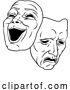 Vector Illustration of Theater or Theatre Drama Comedy and Tragedy Masks by AtStockIllustration