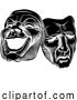 Vector Illustration of Theater or Theatre Drama Comedy and Tragedy Masks by AtStockIllustration