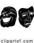 Vector Illustration of Theater or Theatre Drama Comedy and Tragedy Masks by AtStockIllustration